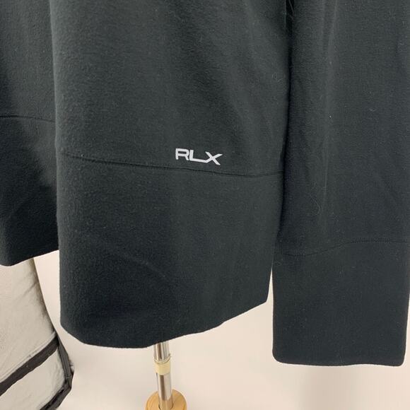 RLX Ralph Lauren Sweater Womens L Large Black Turtleneck Drop Shoulder Split Hem - Picture 5 of 15